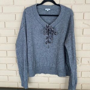RAILS Olivia Heather Gray Pullover Sweater Cashmere Wool Slouchy Boxy Soft Sz M